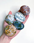 8TH VEIN OCEAN JASPER PALM STONE (1st QUALITY) - 8th vein, Black Friday sale, emotional support, ocean jasper, palm stone, palmstone, tucson update - The Mineral Maven