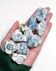 8TH VEIN OCEAN JASPER TUMBLE (EXTRA GRADE) - BLUE - 8th vein, Black Friday sale, ocean jasper, pocket crystal, pocket stone, tumble - The Mineral Maven