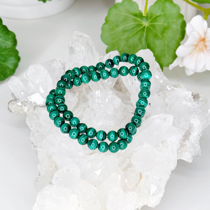 MALACHITE 6mm - HANDMADE CRYSTAL BRACELET