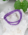 AMETHYST 4mm - HANDMADE CRYSTAL BRACELET