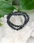 INDIGO GABBRO 6mm - HANDMADE CRYSTAL BRACELET