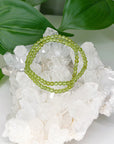 PERIDOT 4mm - HANDMADE CRYSTAL BRACELET