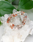 ARUSHA SUNSTONE MOONSTONE 7mm - HANDMADE CRYSTAL BRACELET