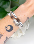 'MOON JOY' MOONSTONE + ICE OBSIDIAN 8mm - HANDMADE CRYSTAL BRACELET