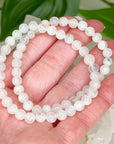 FLASHY MOONSTONE 6mm - HANDMADE CRYSTAL BRACELET