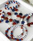 ROCKET'S RED GLARE COLLECTION - HANDMADE CRYSTAL BRACELETS (100% SALES TO NDLON)