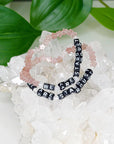 'WE ARE STARDUST' STRAWBERRY QUARTZ STARS 6mm - HANDMADE CRYSTAL BRACELET