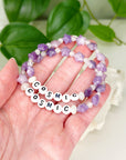 'COSMIC' LEPIDOLITE STAR + MOONSTONE - HANDMADE CRYSTAL BRACELET