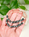 'WE ARE STARDUST' STRAWBERRY QUARTZ STARS 6mm - HANDMADE CRYSTAL BRACELET