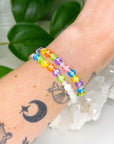 NEON 'SPACE GIRL SUMMER' MOONSTONE 6mm - HANDMADE CRYSTAL BRACELET