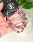 RAINBOW FLUORITE 6mm - HANDMADE CRYSTAL BRACELET