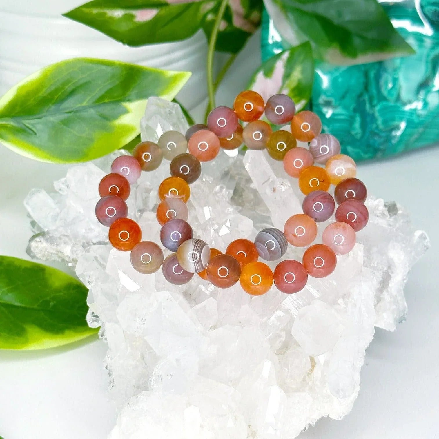 AFRICAN RED AGATE 10mm - HANDMADE CRYSTAL BRACELET – The Mineral Maven