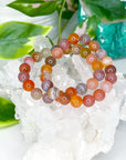 AFRICAN RED AGATE 10mm - HANDMADE CRYSTAL BRACELET - 10 Dec Inventory, 10mm, African agate, African red agate, agate, bracelet, bracelet inventory check, crystal bracelet, emotional support, fall-o-ween, fall-o-ween bracelets, fire, gemini, handmade bracelet, jewelry, June 2025 inventory check, market bracelet, red agate, swazi agate, Wearable - The Mineral Maven