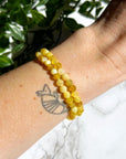 AFRICAN YELLOW OPAL (FACETED) 5mm - HANDMADE CRYSTAL BRACELET - 10 Dec Inventory, 5mm, bracelet, bracelet inventory check, cancer, crystal bracelet, faceted, fall-o-ween, fall-o-ween bracelets, gemini, handmade bracelet, jewelry, June 2025 inventory check, libra, market bracelet, opal, springtime, vernal vibes, Wearable, yellow, yellow opal - The Mineral Maven