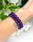 AMETHYST 10mm - HANDMADE CRYSTAL BRACELET - 10mm, air, amethyst, aquarius, aquarius stack, aries, aries stack, bracelet, crystal bracelet, emotional support, grief gift bundle, handmade bracelet, jewelry, libra, libra stack, market bracelet, mercury retrograde, mercury retrograde stack, pisces, pisces stack, protection gift bundle, purple, recently added, restocked, sagittarius, sagittarius stack, scorpio, Scorpio Season, scorpio stack, storm, virgo, virgo stack, water, Wearable - The Mineral Maven