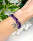 AMETHYST (FACETED) 6mm - HANDMADE CRYSTAL BRACELET - 6mm, air, amethyst, aquarius, aquarius stack, aries, aries stack, bracelet, crystal bracelet, faceted, handmade bracelet, jewelry, libra, libra stack, market bracelet, mercury retrograde, mercury retrograde stack, pisces, pisces stack, purple, recently added, restocked, sagittarius, sagittarius stack, scorpio, Scorpio Season, scorpio stack, storm, virgo, virgo stack, water, Wearable - The Mineral Maven