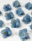 ANGELITE MINI FROG - angelite, crystal critter, crystal frog, frog, mini frog - The Mineral Maven
