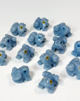 ANGELITE MINI FROG - angelite, crystal critter, crystal frog, frog, mini frog - The Mineral Maven