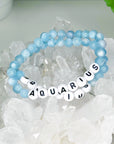 'AQUARIUS' AQUAMARINE 6mm - HANDMADE CRYSTAL BRACELET - 10 Dec Inventory, 6mm, aquamarine, aquarius, aquarius stack, astro collection, blue, bracelet, bracelet inventory check, crystal bracelet, handmade bracelet, jewelry, June 2025 inventory check, single bracelet, water, Wearable - The Mineral Maven