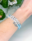 'AQUARIUS' AQUAMARINE 6mm - HANDMADE CRYSTAL BRACELET - 10 Dec Inventory, 6mm, aquamarine, aquarius, aquarius stack, astro collection, blue, bracelet, bracelet inventory check, crystal bracelet, handmade bracelet, jewelry, June 2025 inventory check, single bracelet, water, Wearable - The Mineral Maven