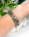 BLACK MOONSTONE (STAR CUT) 10mm - HANDMADE CRYSTAL BRACELET - 10 Dec Inventory, 10mm, 2025 vibes, black, black moonstone, bracelet, bracelet inventory check, cancer, crystal bracelet, fertility, Friday the 13th, grey, handmade bracelet, jewelry, June 2025 inventory check, libra, market bracelet, moon, protection gift bundle, scorpio, solar eclipse, star cut, Wearable - The Mineral Maven