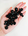 BLACK OBSIDIAN MINI MUSHROOM - 2025 vibes, Black Friday sale, black obsidian, crystal mushroom, emotional support, mercury rx, mini mushroom, mushroom, obsidian, pocket crystal, pocket crystals, pocket stone, protection gift bundle - The Mineral Maven