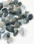 BLUE TARA QUARTZ TUMBLE - Black Friday sale, blue tara, blue tara quartz, nightshade quartz, pocket crystal, pocket crystals, pocket stone, quartz, tumble, tumbled, tumbled stone, tumbles - The Mineral Maven
