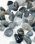 BLUE TARA QUARTZ TUMBLE - Black Friday sale, blue tara, blue tara quartz, nightshade quartz, pocket crystal, pocket crystals, pocket stone, quartz, tumble, tumbled, tumbled stone, tumbles - The Mineral Maven