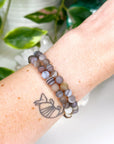 BOTSWANA AGATE (MATTE) 6mm - HANDMADE CRYSTAL BRACELET - 10 Dec Inventory, 6mm, agate, Botswana agate, bracelet, bracelet inventory check, brown, crystal bracelet, emotional support, fall-o-ween, fall-o-ween bracelets, fire, gemini, gemini stack, grey, handmade bracelet, jewelry, June 2025 inventory check, market bracelet, matte, mixed colors, old stock bracelet, summer solstice, Wearable - The Mineral Maven
