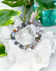 BOTSWANA AGATE (MATTE) 6mm - HANDMADE CRYSTAL BRACELET - 10 Dec Inventory, 6mm, agate, Botswana agate, bracelet, bracelet inventory check, brown, crystal bracelet, emotional support, fall-o-ween, fall-o-ween bracelets, fire, gemini, gemini stack, grey, handmade bracelet, jewelry, June 2025 inventory check, market bracelet, matte, mixed colors, old stock bracelet, summer solstice, Wearable - The Mineral Maven