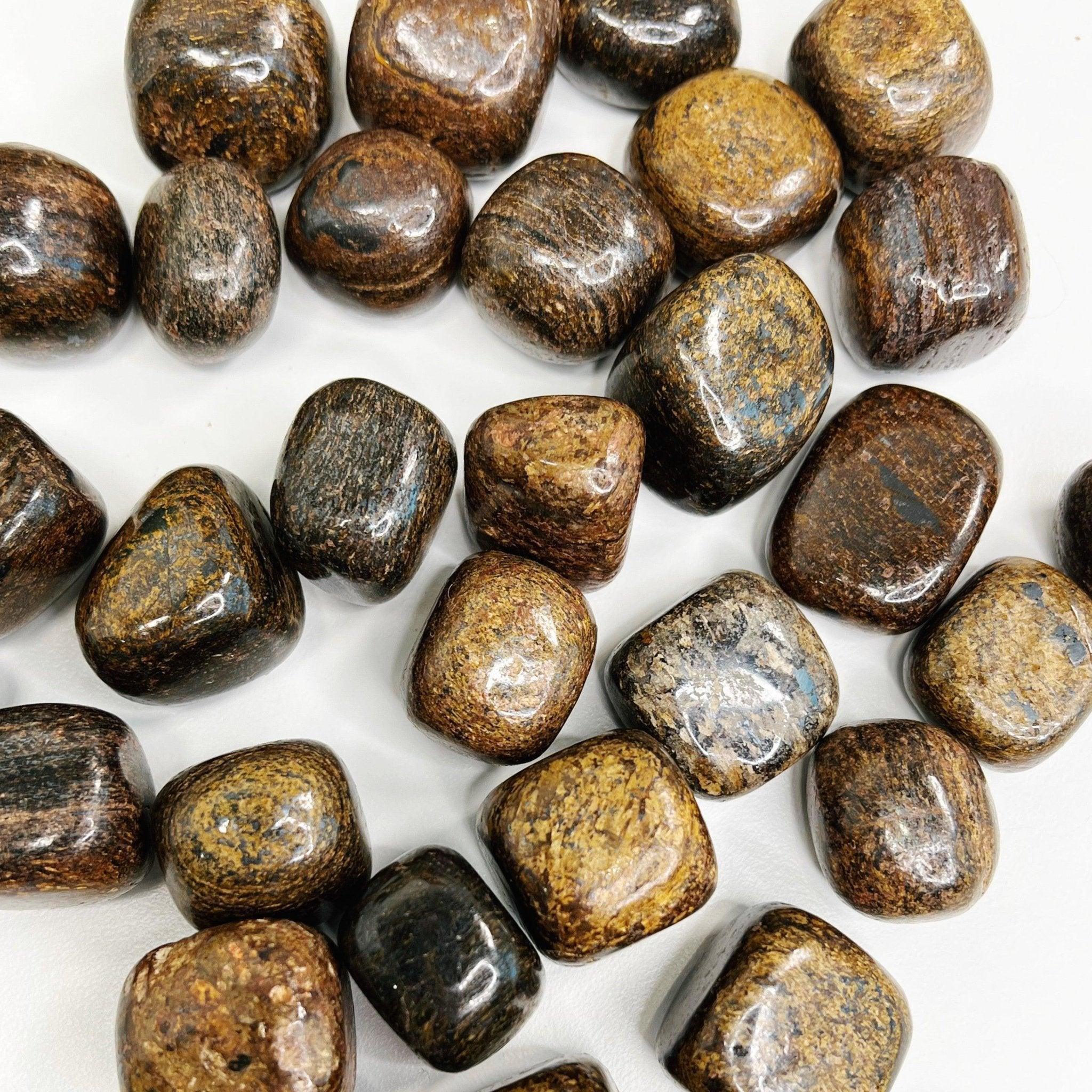 BRONZITE TUMBLE - Black Friday sale, bronze, bulk, pocket crystal, pocket crystals, pocket stone, protection gift bundle, tumble, tumbled stone, tumbles - The Mineral Maven
