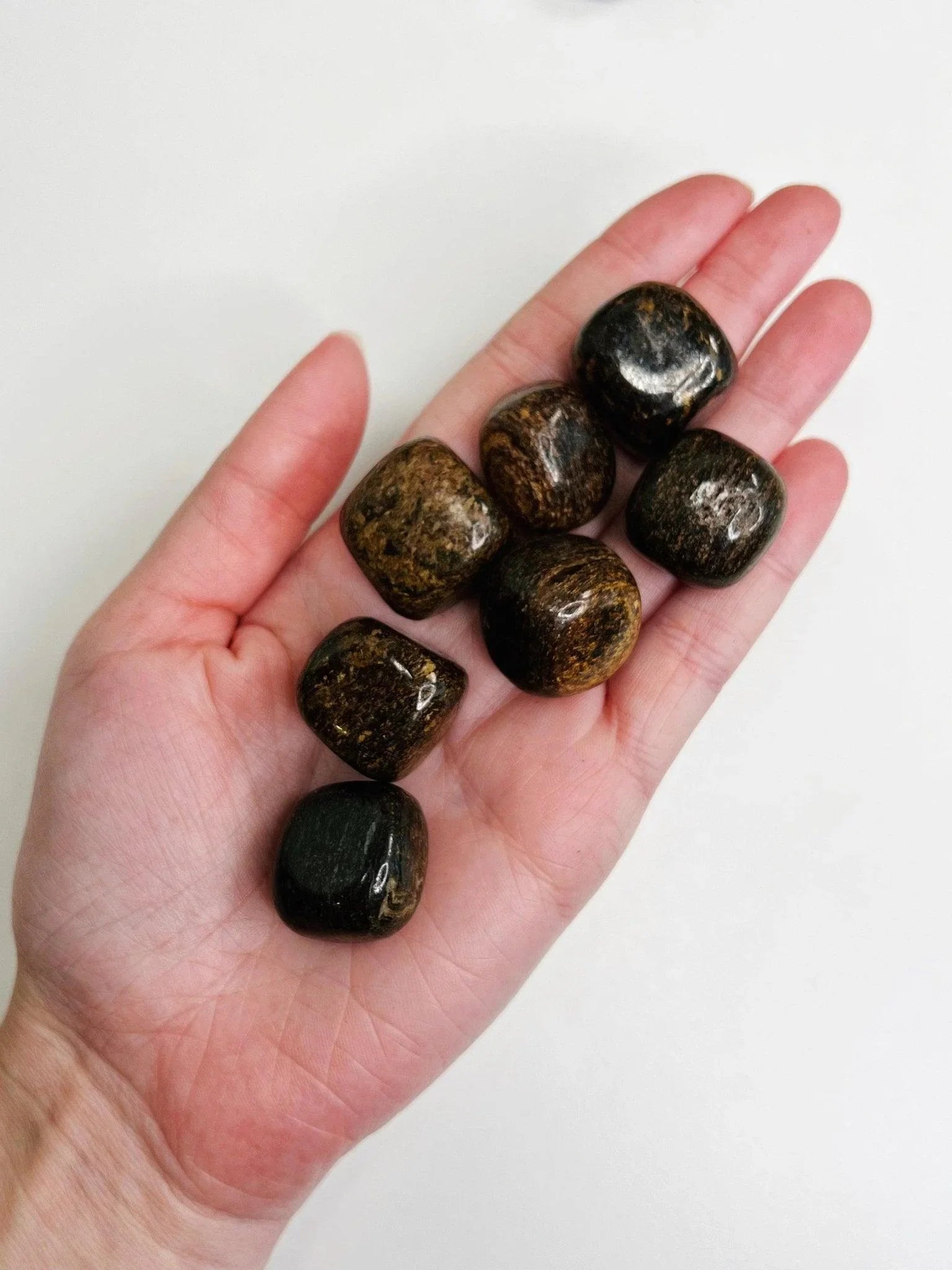 BRONZITE TUMBLE - Black Friday sale, bronze, bulk, pocket crystal, pocket crystals, pocket stone, protection gift bundle, tumble, tumbled stone, tumbles - The Mineral Maven