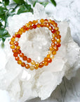 CARNELIAN (FACETED) 6mm - HANDMADE CRYSTAL BRACELET - 10 Dec Inventory, 6mm, bracelet, bracelet inventory check, cancer, cancer stack, career, carnelian, crystal bracelet, crystals for beginners, emotional support, faceted, fertility, fire, handmade bracelet, jewelry, June 2025 inventory check, june wrist candy, Leo, leo stack, Leo szn, market bracelet, orange, red, spring things, summer solstice, summer wrist candy, taurus, taurus stack, virgo, virgo stack, Wearable - The Mineral Maven