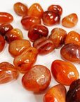 CARNELIAN TUMBLE - 33 bday, 444 sale, Black Friday sale, career, carnelian, crystals for beginners, emotional support, end of year sale, fertility, holiday sale, joy gift bundle, Leo szn, new year sale, pocket crystal, pocket stone, spring things, tumble, tumbled stone - The Mineral Maven