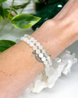CHATOYANT WHITE MOONSTONE 6mm - HANDMADE CRYSTAL BRACELET - 6mm, air, april astro, aquarius, aquarius stack, bracelet, cancer, cancer stack, clear/white, crystal bracelet, emotional support, fertility, gemini, gemini stack, handmade bracelet, jewelry, joy gift bundle, libra, libra stack, market bracelet, may day/beltane, moonstone, new beginnings gift bundle, pisces, pisces stack, recently added, virgo, virgo stack, Wearable, winter collection, winter solstice collection - The Mineral Maven