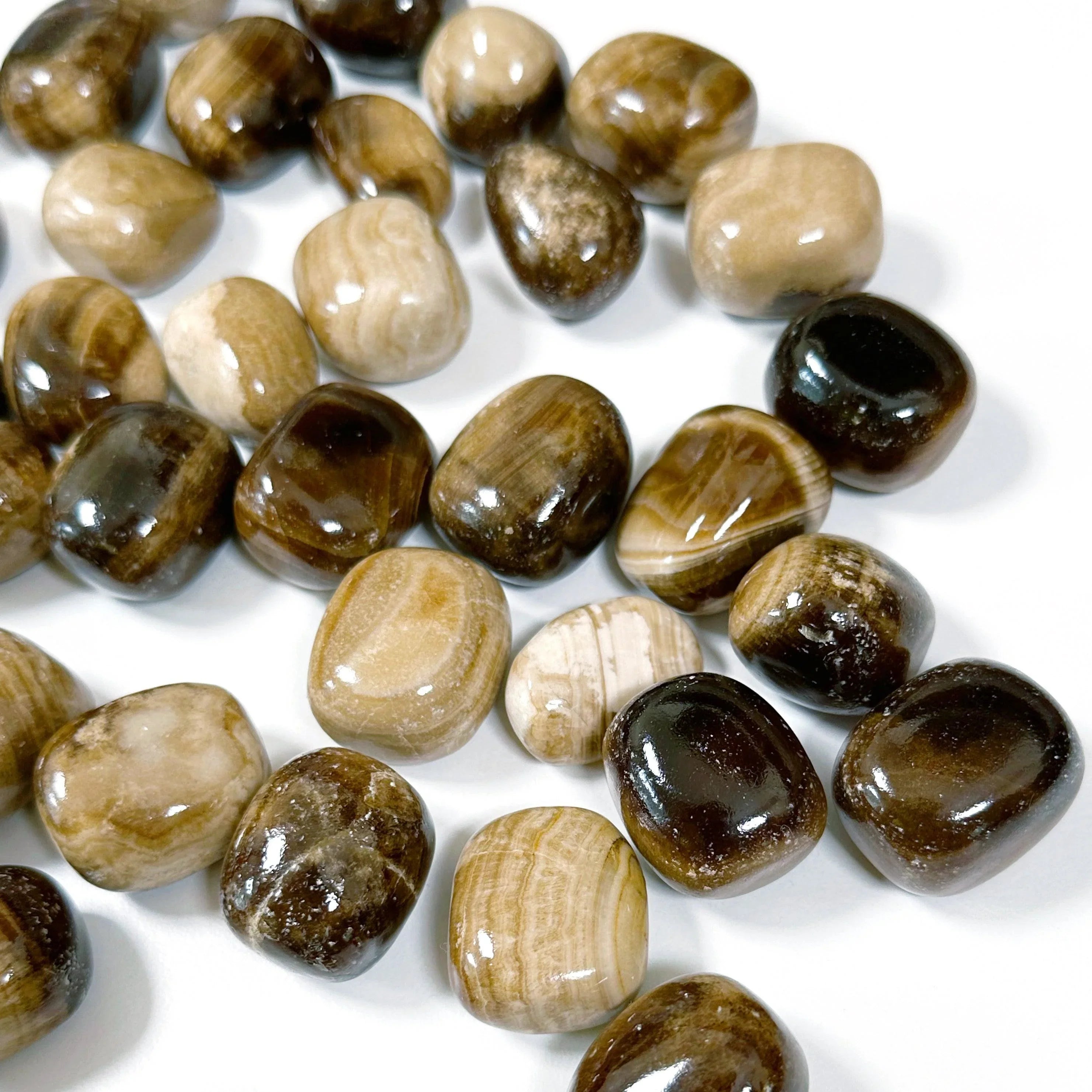 CHOCOLATE CALCITE CHONK - Black Friday sale, bulk, chocolate calcite, chonk, emotional support, focus gift bundle, pocket crystal, pocket stone, tumble, tumbled, tumbled stone, tumbles - The Mineral Maven