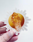 CITRINE STICKER - 33 bday, 444 sale, birthday, Black Friday sale, good luck + abundance, holiday sale, leo season, Leo szn, new year sale, sticker, summer solstice - The Mineral Maven