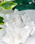 CLEAR QUARTZ 6mm - HANDMADE CRYSTAL BRACELET - 6mm, air, bracelet, cancer, clear quartz, clear/white, crystal bracelet, crystals for beginners, faceted, handmade bracelet, jewelry, June 2025 inventory check, leo, libra, market bracelet, mercury retrograde, quartz, sagittarius, storm, virgo, Wearable - The Mineral Maven