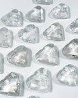 CLEAR QUARTZ GEO FACETED HEART - Black Friday sale, clear quartz, crystals for beginners, faceted, focus gift bundle, geo heart, geometric faceted, heart, heart shape, holiday 2023, polished, polished stone, solstice, winter collection, winter solstice, winter solstice collection - The Mineral Maven