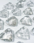 CLEAR QUARTZ GEO FACETED HEART - Black Friday sale, clear quartz, crystals for beginners, faceted, focus gift bundle, geo heart, geometric faceted, heart, heart shape, holiday 2023, polished, polished stone, solstice, winter collection, winter solstice, winter solstice collection - The Mineral Maven