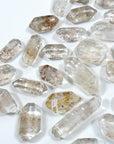 CLEAR QUARTZ POINT TUMBLE - Black Friday sale, clear quartz, crystals for beginners, pocket crystal, pocket crystals, pocket stone, quartz, tumble, tumbled, tumbled stone, tumbles, winter solstice - The Mineral Maven