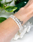 CLEAR QUARTZ (STAR CUT) 6mm - HANDMADE CRYSTAL BRACELET - 10 Dec Inventory, 6mm, air, bracelet, bracelet inventory check, cancer, clear quartz, clear/white, crystal bracelet, crystals for beginners, faceted, handmade bracelet, jewelry, June 2025 inventory check, leo, libra, market bracelet, mercury retrograde, quartz, rondelle, sagittarius, storm, virgo, Wearable, winter collection, winter solstice, winter solstice collection - The Mineral Maven