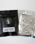 CRYSTAL CHIP BAGGIE - black onyx, black tourmaline, carnelian, chips, crystal chips, crystal grid, crystal grids, energy tool, garnet, green quartz, grid, gridding, prehnite, quartz, rainbow moonstone, white moonstone, white quartz - The Mineral Maven