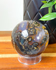 DRUZY AGATE SPHERE 10 - agate, Black Friday sale, druzy agate, googly agate, googly eye, googly eye agate, one of a kind, sphere, statement piece - The Mineral Maven