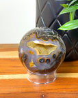 DRUZY AGATE SPHERE 10 - agate, Black Friday sale, druzy agate, googly agate, googly eye, googly eye agate, one of a kind, sphere, statement piece - The Mineral Maven