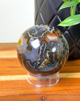 DRUZY AGATE SPHERE 10 - agate, Black Friday sale, druzy agate, googly agate, googly eye, googly eye agate, one of a kind, sphere, statement piece - The Mineral Maven