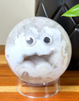 DRUZY AGATE SPHERE 11 - agate, Black Friday sale, druzy agate, googly agate, googly eye, googly eye agate, one of a kind, sphere, statement piece - The Mineral Maven