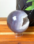 DRUZY AGATE SPHERE 14 - agate, Black Friday sale, druzy agate, googly agate, googly eye, googly eye agate, one of a kind, sphere, statement piece - The Mineral Maven