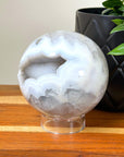 DRUZY AGATE SPHERE 2 - agate, Black Friday sale, druzy agate, googly agate, googly eye, googly eye agate, one of a kind, sphere, statement piece - The Mineral Maven