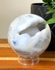 DRUZY AGATE SPHERE 2 - agate, Black Friday sale, druzy agate, googly agate, googly eye, googly eye agate, one of a kind, sphere, statement piece - The Mineral Maven